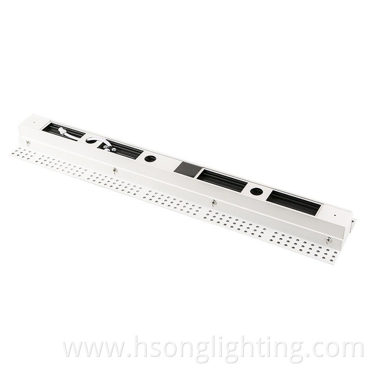 Trimless Aluminum 10w architectural linear down light Recessed Linear LED Grille Light